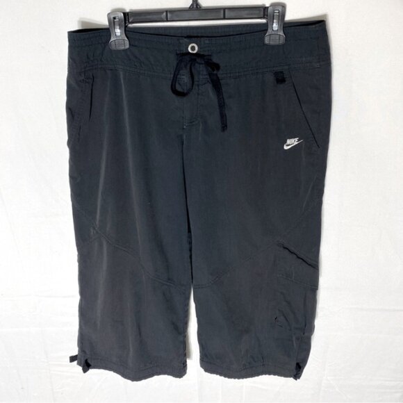 Vintage Nike Black Long Shorts Activewear Athletic Workout Shorts M - Picture 15 of 15